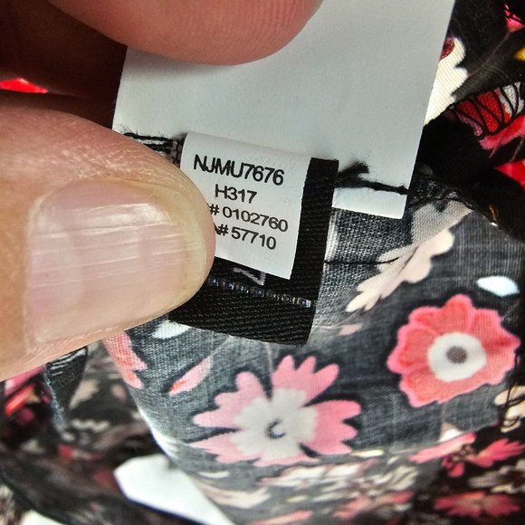 Kate Spade baja bound mini casa floral black shirt dress Size 0 - Picture 12 of 16